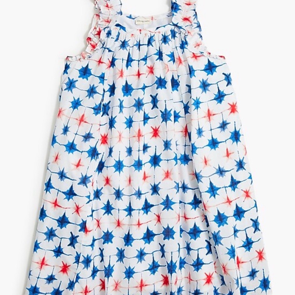 Crewcuts Firework Dress with Ruffle Sleeve